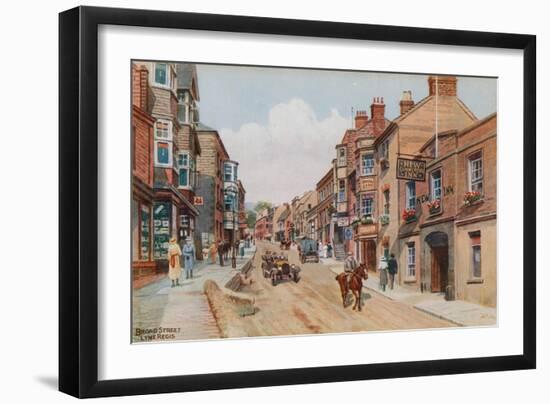 Broad Street, Lyme Regis-Alfred Robert Quinton-Framed Giclee Print