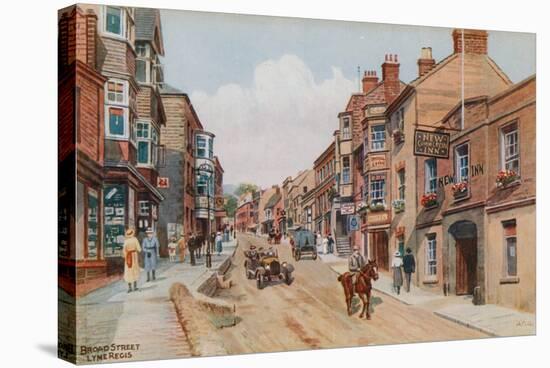 Broad Street, Lyme Regis-Alfred Robert Quinton-Stretched Canvas