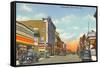 Broad Street, New Castle, Indiana-null-Framed Stretched Canvas
