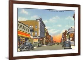 Broad Street, New Castle, Indiana-null-Framed Art Print