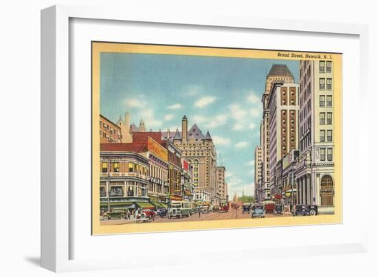 Broad Street, Newark, New Jersey-null-Framed Art Print