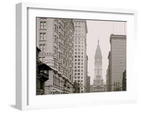 Broad Street, North from Locust Street, Philadelphia, Pa.-null-Framed Photo