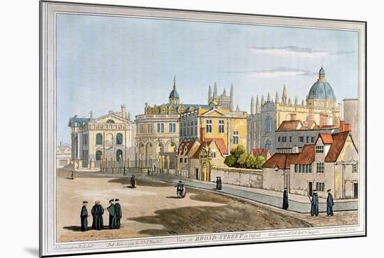 Broad Street, Oxford, Engraving, 1793-Joseph Farington-Mounted Giclee Print