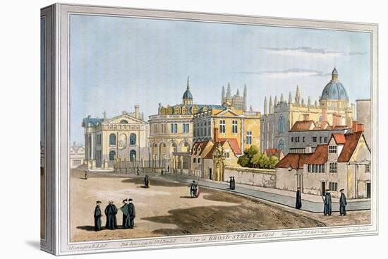 Broad Street, Oxford, Engraving, 1793-Joseph Farington-Stretched Canvas