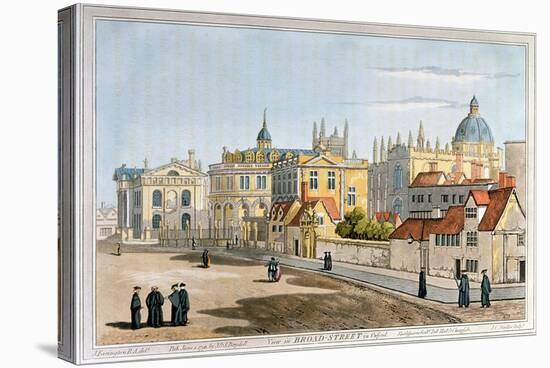 Broad Street, Oxford, Engraving, 1793-Joseph Farington-Stretched Canvas