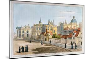 Broad Street, Oxford, Engraving, 1793-Joseph Farington-Mounted Giclee Print