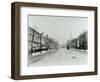 Broad Tree-Lined Street with Tramlines, Burdett Road, Stepney, London, 1912-null-Framed Photographic Print