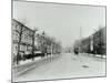 Broad Tree-Lined Street with Tramlines, Burdett Road, Stepney, London, 1912-null-Mounted Photographic Print