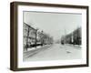 Broad Tree-Lined Street with Tramlines, Burdett Road, Stepney, London, 1912-null-Framed Premium Photographic Print