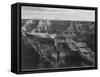 Broad View With Detail Of Canyon Horizon And Mountains Above "Grand Canyon NP" Arizona 1933-1942-Ansel Adams-Framed Stretched Canvas