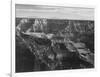 Broad View With Detail Of Canyon Horizon And Mountains Above "Grand Canyon NP" Arizona 1933-1942-Ansel Adams-Framed Art Print