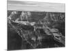 Broad View With Detail Of Canyon Horizon And Mountains Above "Grand Canyon NP" Arizona 1933-1942-Ansel Adams-Mounted Art Print