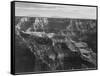 Broad View With Detail Of Canyon Horizon And Mountains Above "Grand Canyon NP" Arizona 1933-1942-Ansel Adams-Framed Stretched Canvas