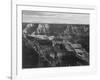 Broad View With Detail Of Canyon Horizon And Mountains Above "Grand Canyon NP" Arizona 1933-1942-Ansel Adams-Framed Art Print