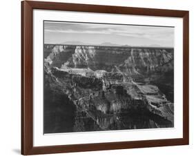 Broad View With Detail Of Canyon Horizon And Mountains Above "Grand Canyon NP" Arizona 1933-1942-Ansel Adams-Framed Art Print