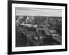 Broad View With Detail Of Canyon Horizon And Mountains Above "Grand Canyon NP" Arizona 1933-1942-Ansel Adams-Framed Art Print