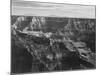 Broad View With Detail Of Canyon Horizon And Mountains Above "Grand Canyon NP" Arizona 1933-1942-Ansel Adams-Mounted Art Print