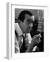 Broadcast Journalist Edward R. Murrow Smoking Cigarette-Lisa Larsen-Framed Photographic Print