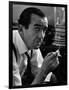 Broadcast Journalist Edward R. Murrow Smoking Cigarette-Lisa Larsen-Framed Photographic Print