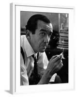 Broadcast Journalist Edward R. Murrow Smoking Cigarette-Lisa Larsen-Framed Photographic Print