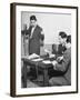 Broadcaster Lowell Thomas Talking During His Show-null-Framed Photographic Print