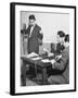 Broadcaster Lowell Thomas Talking During His Show-null-Framed Photographic Print