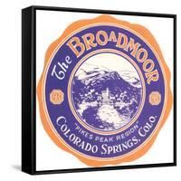 Broadmoor Label, Colorado Springs, Colorado-null-Framed Stretched Canvas