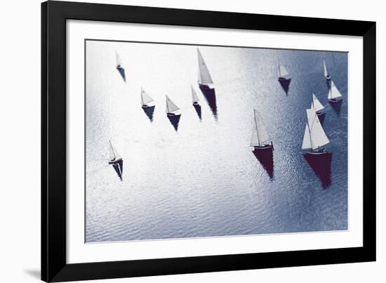 Broads Regatta, Island Yachts - Awash-Ben Wood-Framed Giclee Print