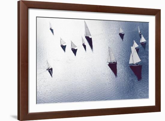 Broads Regatta, Island Yachts - Awash-Ben Wood-Framed Giclee Print