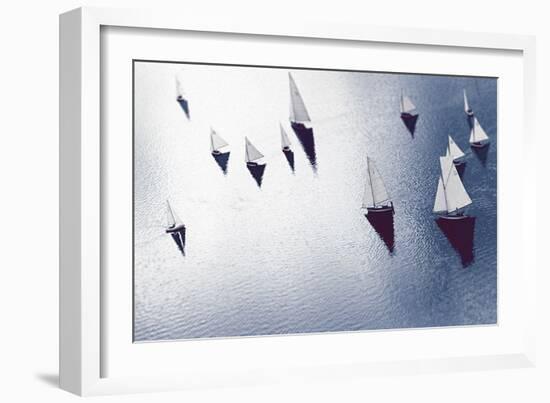 Broads Regatta, Island Yachts - Awash-Ben Wood-Framed Giclee Print