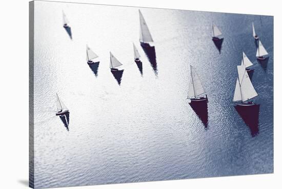 Broads Regatta, Island Yachts - Awash-Ben Wood-Framed Stretched Canvas