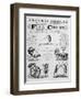 Broadsheet Advertising Professor Likonti's Romanian Flea Circus During Visit to London-null-Framed Photographic Print