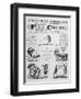 Broadsheet Advertising Professor Likonti's Romanian Flea Circus During Visit to London-null-Framed Photographic Print