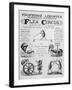 Broadsheet Advertising Professor Likonti's Romanian Flea Circus During Visit to London-null-Framed Photographic Print