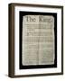 Broadsheet Discussing the Madness of King George Iii, 1788-English School-Framed Giclee Print