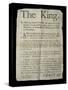 Broadsheet Discussing the Madness of King George Iii, 1788-English School-Stretched Canvas