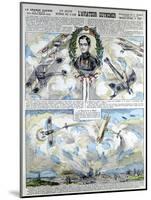 Broadsheet Showing Georges-Marie Guynemer, French Air Fighter Ace-null-Mounted Giclee Print