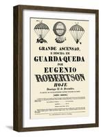 Broadside Announcement of a Balloon Ascension-null-Framed Art Print