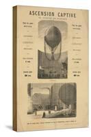 Broadside announcing a captive balloon ascension during the Paris Exposition of 1867-null-Stretched Canvas