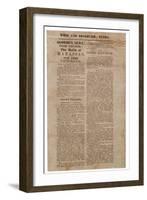 Broadside Announcing the First Battle of Manassas, Whig and Observer Extra, after 22 July 1861-null-Framed Giclee Print