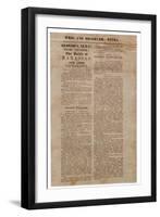 Broadside Announcing the First Battle of Manassas, Whig and Observer Extra, after 22 July 1861-null-Framed Giclee Print