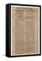 Broadside Announcing the First Battle of Manassas, Whig and Observer Extra, after 22 July 1861-null-Framed Stretched Canvas