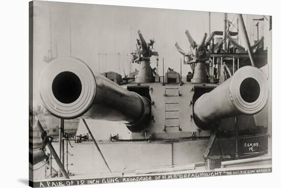 Broadside of HMS Dreadnought-null-Stretched Canvas