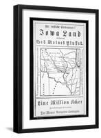 Broadside Published in German by the Des Moines Navigation Company to Attract Immigrants to Iowa-American-Framed Giclee Print
