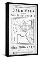 Broadside Published in German by the Des Moines Navigation Company to Attract Immigrants to Iowa-American-Stretched Canvas