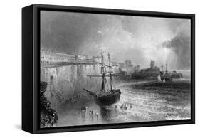 Broadstairs, Kent, Engraved by Robert Brandard, 1842-William Henry Bartlett-Framed Stretched Canvas