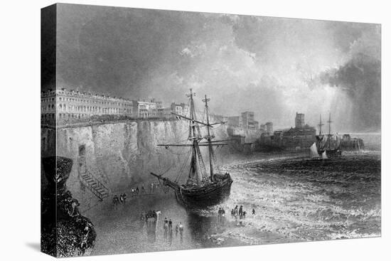 Broadstairs, Kent, Engraved by Robert Brandard, 1842-William Henry Bartlett-Stretched Canvas