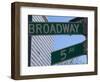 Broadway and 5th Avenue Street Signs, Manhattan, New York City, New York, USA-Amanda Hall-Framed Photographic Print
