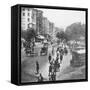Broadway and City Hall Park-null-Framed Stretched Canvas