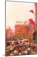 Broadway and Fifth Avenue-Childe Hassam-Mounted Art Print